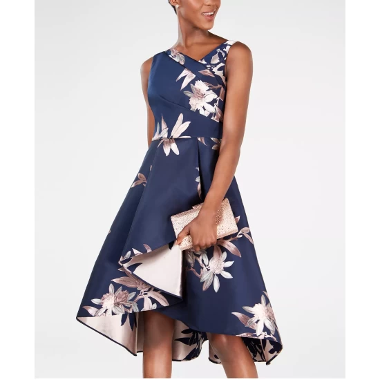 Top 10 😍 Adrianna Papell Embellished Illusion Gown Biscotti 🤩 - Image 2