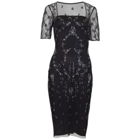 Wholesale 💯 Adrianna Papell 👩 Women's Off-The-Shoulder Beaded Sheath 👗 Dress Ivory/silver 👏 - Image 2