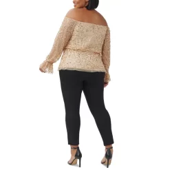 Flash Sale 💯 Adrianna Papell 👩 Women's Embellished-Floral Beaded Blouson Gown Dusty Emerald 🎉