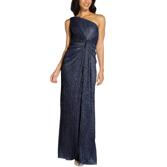 Buy ๐คฉ Adrianna Papell Stardust One-Shoulder Gown Magenta ๐ - Image 2