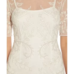 Best deal ๐ Adrianna Papell Beaded Gown Dusty Blue ๐งจ