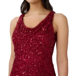 Buy ๐ Adrianna Papell Beaded Fringe Short ๐ Dress Silver ๐