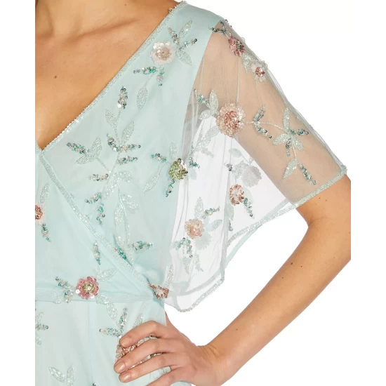 Budget ๐ Adrianna Papell ๐ฉ Women's Embellished Sleeveless Gown Ivory Pearl ๐ - Image 2