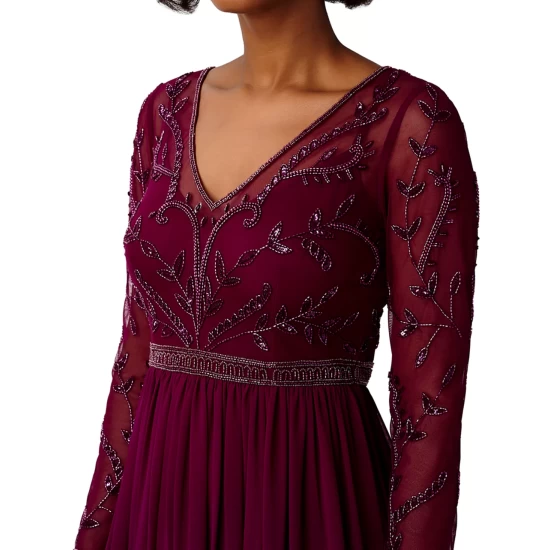 Best Sale ๐งจ Adrianna Papell ๐ฉ Women's Metallic Jacquard Sheath ๐ Dress Navy ๐