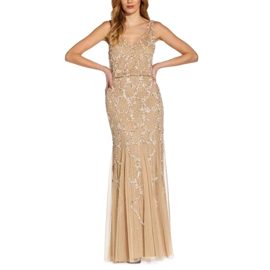 Brand new โค๏ธ Adrianna Papell ๐ฉ Women's Sequined Collarless Jacket Antique Copper ๐ฅ - Image 3