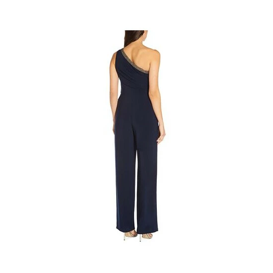 Flash Sale 😉 Adrianna Papell Embellished One-Shoulder Jumpsuit Midnight 🔥 - Image 2
