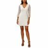 Best deal 👍 Adrianna Papell 👩 Women's Beaded Bell-Sleeve Sheath 👗 Dress Ivory 🔔