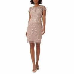 Budget ๐ฅฐ Adrianna Papell ๐ฉ Women's Beaded Cocktail ๐ Dress Stone ๐