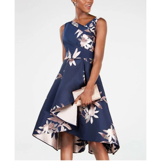 Top 10 โ Adrianna Papell Jacquard Fit & Flare ๐ Dress Navy/blush ๐ - Image 4