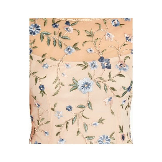 Coupon 🎁 Adrianna Papell Petite Embroidered Beaded Sheath 👗 Dress Shell Multi 😀 - Image 3