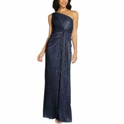 Flash Sale ๐ Adrianna Papell Petite Stardust One-Shoulder Gown Midnight ๐ฅ