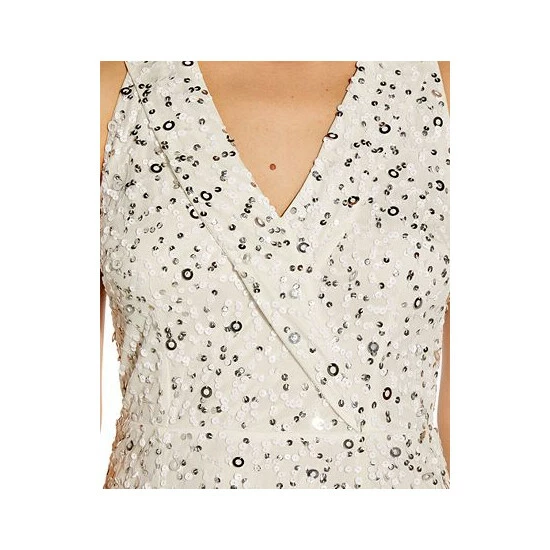 Coupon ๐ Adrianna Papell Beaded Sheath ๐ Dress Ivory Silver ๐คฉ - Image 3
