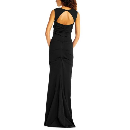 Budget 🎁 Adrianna Papell 👩 Women's Ruched Square-Neck Gown Black 😀 - Image 2