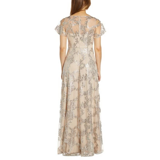 Flash Sale ✨ Adrianna Papell Metallic Embroidered Gown Dusted Petal 🌟 - Image 2