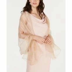 Flash Sale 🎁 Adrianna Papell Metallic Wrap Scarf Silver ✔️