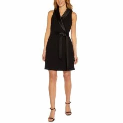 Best deal โจ Adrianna Papell ๐ฉ Women's Tuxedo Wrap Party ๐ Dress Black ๐