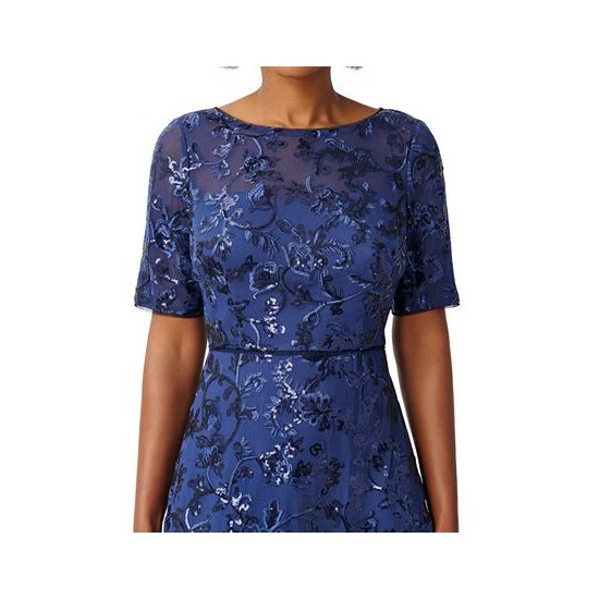 Top 10 ⌛ Papell Studio 👩 Women's Sequined Fit & Flare 👗 Dress Navy 🔔 - Image 3