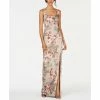 Brand new 💯 Adrianna Papell 👩 Women's Metallic Floral-Print Column Gown Beige/blush Floral 💯