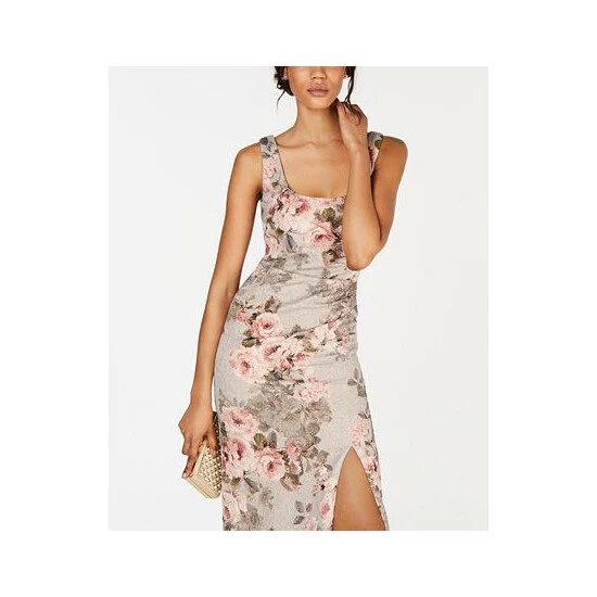 Brand new 💯 Adrianna Papell 👩 Women's Metallic Floral-Print Column Gown Beige/blush Floral 💯 - Image 3