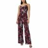 Top 10 🛒 Adrianna Papell 👩 Women's Printed Velvet Cowlneck Jumpsuit Black Multi 🤩