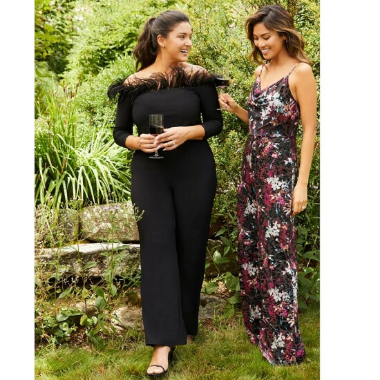 Top 10 🛒 Adrianna Papell 👩 Women's Printed Velvet Cowlneck Jumpsuit Black Multi 🤩 - Image 4