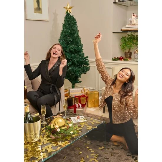 Brand new โค๏ธ Adrianna Papell ๐ฉ Women's Sequined Collarless Jacket Antique Copper ๐ฅ - Image 8