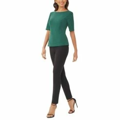 Flash Sale 🎉 Adrianna Papell 👩 Women's Cowl-Back Short-Sleeve Shimmer Top Hunter 👍