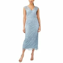 Cheap 🎁 Adrianna Papell 👩 Women's Lace Midi 👗 Dress Spring Ice ⭐