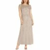 Top 10 🎉 Papell Studio 👩 Women's Beaded Flutter-Sleeve Gown Marble 💯