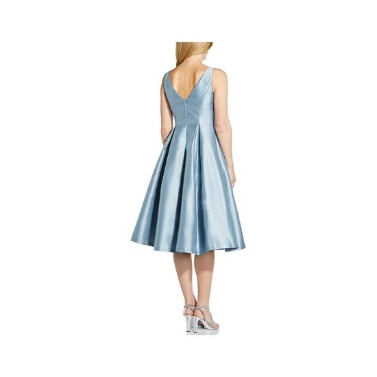 Budget ❤️ Adrianna Papell Boat-Neck A-Line 👗 Dress Moonlit Blue 🥰 - Image 2