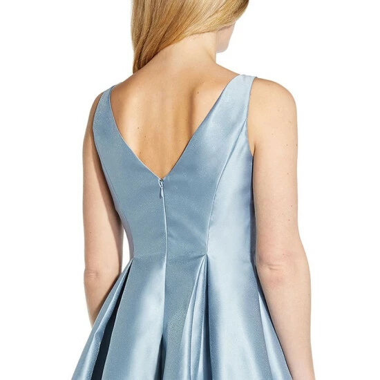 Budget ❤️ Adrianna Papell Boat-Neck A-Line 👗 Dress Moonlit Blue 🥰 - Image 4