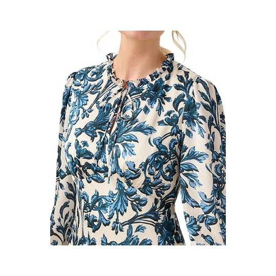 Flash Sale ๐ Adrianna Papell Printed Midi ๐ Dress Blue Multi โ๏ธ - Image 3