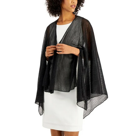 Deals 🔥 Adrianna Papell Asymmetrical-Hem Shawl Champagne Gold 👍