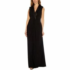 Wholesale ๐ Adrianna Papell ๐ฉ Women's Surplice Gown Black ๐