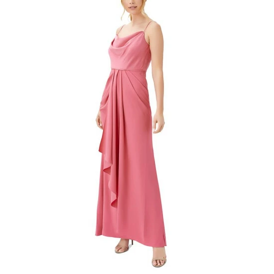 Outlet ๐ Adrianna Papell ๐ฉ Women's Cowlneck Gown Spring Rose ๐