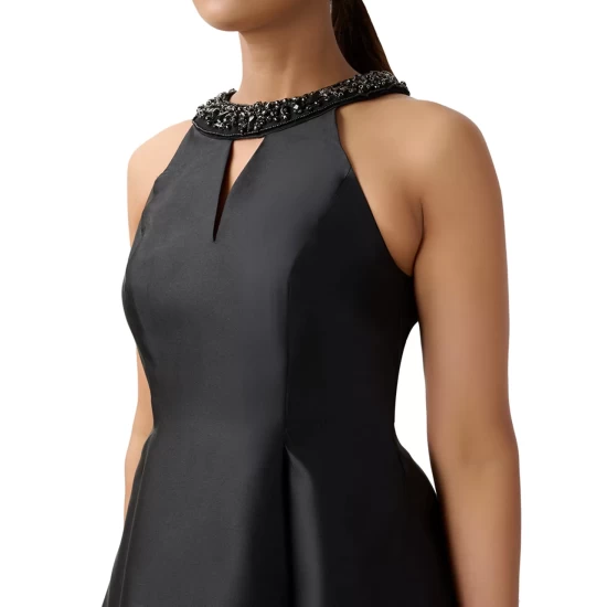 Flash Sale 🔔 Adrianna Papell 👩 Women's Beaded Embellished Sheath 👗 Dress Bordeaux 🌟 - Image 2