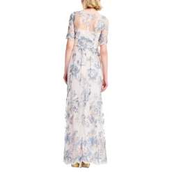 Hot Sale 🔔 Adrianna Papell 👩 Women's Off-The-Shoulder Beaded 👗 Dress White 🥰