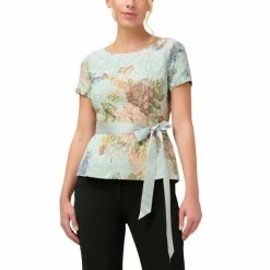 Cheap ๐ฅ Adrianna Papell ๐ฉ Women's Textured Floral-Print Top Sky Blue Multi ๐