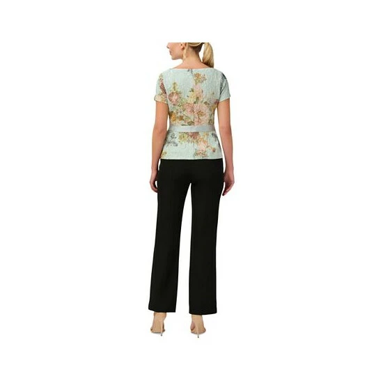 Cheap 🔥 Adrianna Papell 👩 Women's Textured Floral-Print Top Sky Blue Multi 😀 - Image 2